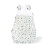 kolibri Baby-Schlafsack I Kliniklieferant Nr.1 I Atmungsaktiv I Für 0 bis 12 Monate | Ganzjahr Babyschlafsack I Oeko-TEX 100 Zertifiziert | Ärmellos Schlafsack | 2.5 TOG | Safari I 50/56 I