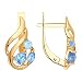 Produktbild KaufBei | BEM Schmuck| Damen Ohrringe | Ohrstecker Gold 585| mit blauen Topas| Ohrringe für Mädchen | Damen Schmuck | Geschenk für Frauen | Swarovski Ohrringe | Schmuck Damen | Ohrringe Gold