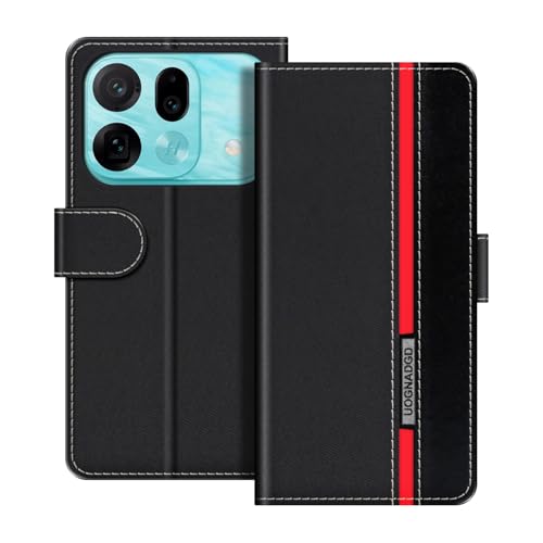 UOGNADGD ���U�[�P�[�X OPPO Find X9S Pro 5G China 2026 �Ƃ̌݊������� �}�O�l�b�g���t���b�v�J�o�[ �X�^���h���J�[�h�z���_�[�t�� �Ռ��ی�Ή� (�u���b�N)