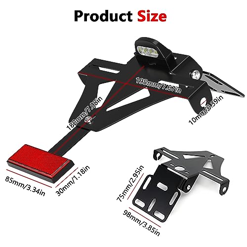 Support plaque moto réglable pour éliminer les vibrations et fixer le feu arrière