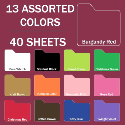 40 Sheets Burgundy Red Cardstock - 8.5'' x 11'' 65lb for Decoration by Uncle Paul - Image 4