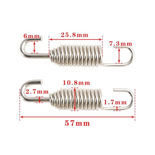 Resortes giratorios de 57mm con máxima flexibilidad para motores HG de 2 tiempos 2