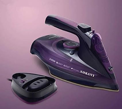 Inllex Professional 2400 Watts Steam Iron For Clothes, Dry And Steam 2 In 1 Electric Irons, Self-Cleaning Function, Anti-Scale Vertical Iron, Non-Stick Ceramic Soleplate, 350Ml Water Tank