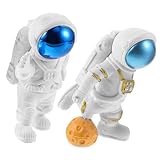 TOGEVAL 2個 宇宙飛行士のオーナメント 水族館の風景小道具 洞窟 人工サンゴ礁 船 ケーキトッパー 宇宙人をテーマにした装飾 ケ…