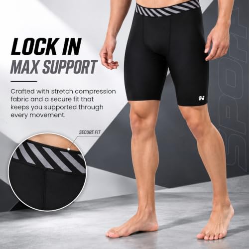 Image of NINQ Mens 2 Pack Polyester Yoga Short Men Summer Running Gym Sports Shorts with Pockets Shorts for Men (in, Alpha, 2XL, Regular, BLACK2)