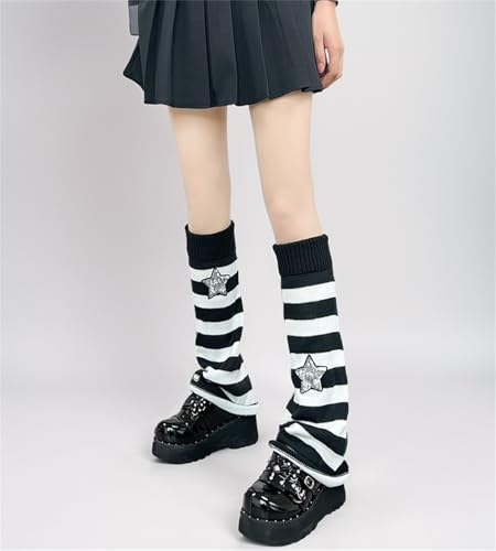 Y2k Harajuku Leg Warmers Women Goth Cute Punk Rave Alt Japanese Grunge2