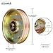ILONPA Flat Idler Pulley for Cub Cadet 01004081 1004081 756-1229 MTD 02005077 756-1229 Snapper 1-8585 23966 7023966 7023966YP RZT17 RZT22 RZT42 RZT50 LT1022 LT1024 (1 Pack)