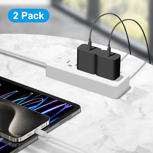 Image of iPhone 17 16 15 Charger Fast Charging 12FT - 20W USB C Charger Block