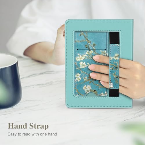Image of Fintie Case for 7 inch /6.8 inch Kindle Paperwhite(12th /11th Generation-2024 /2021) and Kindle Colorsoft Signature Edition -Slim Foldable Stand Cover Auto Wake /Sleep for Paperwhite 2024, Blossom