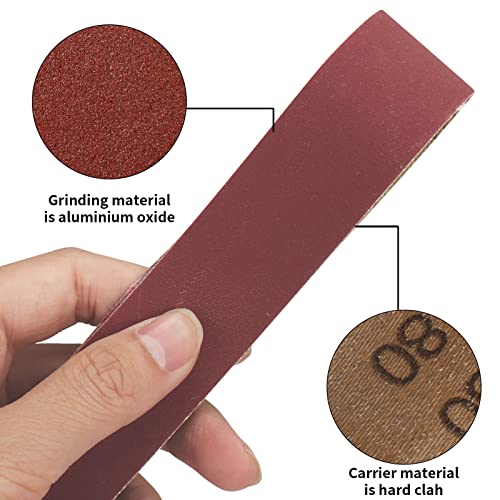 Mini Belt Sander Sanding Belt 20Pcs Pack 1.2-Inch X 13-Inch 120/320/600/800/1000 Grit Aluminum Oxide Sander Belt #TOP3