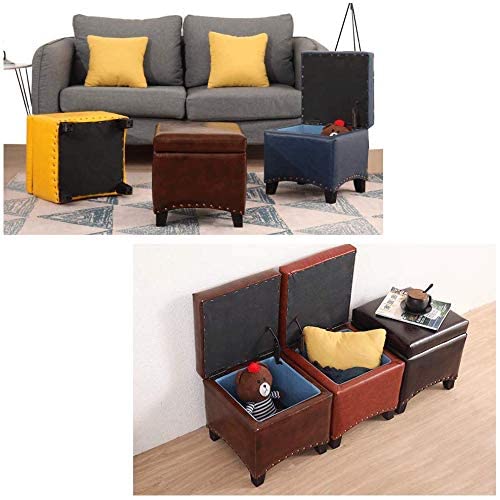 Tabouret de maquillage en cuir et coffre de rangement pour une chambre épurée - 5
