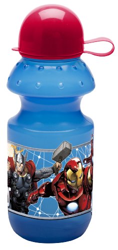 Zak Designs Avengers Assemble Water Bottle with Cap, 13-Ounce