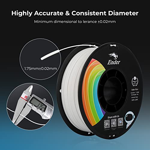 Image of Creality PLA Plus Filament 1.75mm, Upgrade PLA+ Filament Strong Toughness No-Tangling Vacuum Packaging 3D Printing Filament Fit Most FDM 3D Printers, 1kg Spool, Accuracy + /- 0.02mm, Green