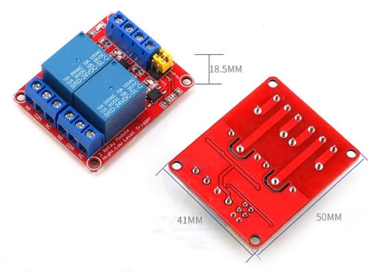 Relay Module with high and Low Level Trigger Development Board, optocoupler Isolation [(2 Channel 12V red Board)(3Pcs)]