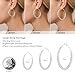 Senteria Silver Hoop Earrings for Women 925 Sterling Silver Hoops Earrings Hypoallergenic Lightweight Large Silver Hoop Earrings Thick Twisted Hoops