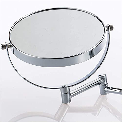 Miroir de maquillage double face grossissant avec bras articulé robuste et pivotant