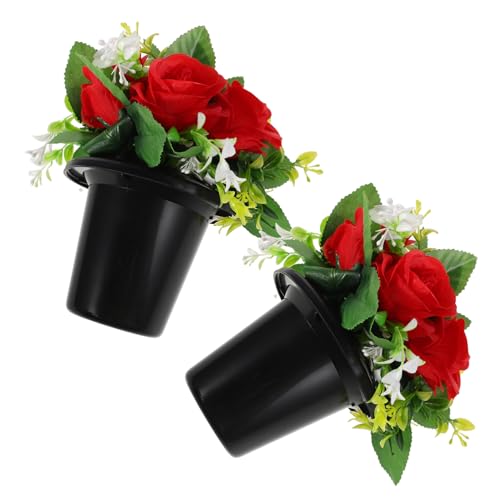 Toddmomy 1paio Artificiali Per Cimitero Con Composizioni Impermeabili e Realistiche Per Decorazioni Bouquet Per Festival e Cerimonie Commemorative Colori Disponibili