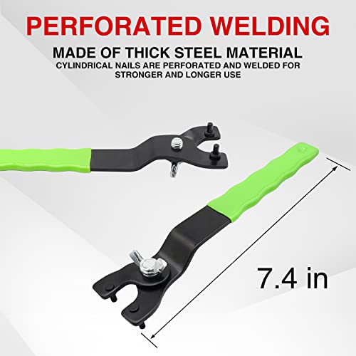 Pretec Adjustable Angle Grinder Pin Wrench Lock-Nut Spanner Grinder Wrench Universal With 2 Pairs Work Gloves,Compatible 4/5/6/7/9 Inch Angle Grinder For Dewalt Makita #TOP4