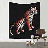 LPLSNWS Stehender Tiger, bedruckter Wandteppich, Wandbehang, geeignet für Schlafzimmer, Schlafsaal oder Picknickdecke usw.