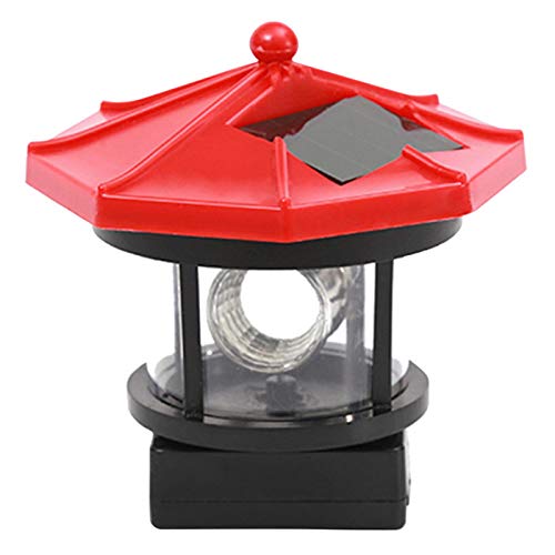 SDFLKAE Solar Leuchtturm, LED Beacon Rotierende Gartenlichter, Outdoor Rauchturm Lampe für Rasen Terrasse Hof Landschaft Beleuchtung Dekorative Cover
