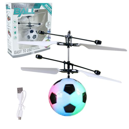 Bola Voladora para Niños con Luces LED - Avion Juguete para 6 7 8 9 10+ Años - Mini Helicóptero - Sensor Infrarrojos Dron para Niños - Drones Baratos para Interior/Exterior - Ideal para Niños y Niñas