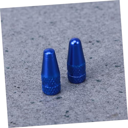 6 unidades de tapones azules para válvulas de llantas de bicicleta en aleación de aluminio, tapas selladoras contra polvo y agua, fáciles de instalar, para bicicletas de carretera y montaña miniatura 4