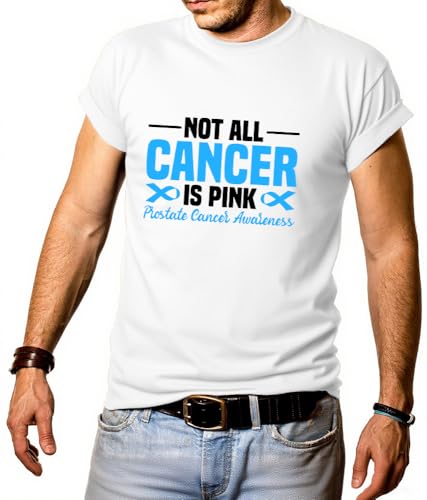 Not All Cancer is Pink Shirt Prostate Cancer Awanreness T-Shirt Men