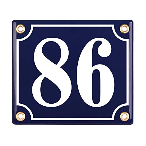 Placas de Dirección – Ceramica Numeros Casa Exterior Personalizada – 12x14 cm - Azul