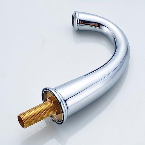 Grifo de baño 3 hoyos con dos manijas para lavabo elegante 4