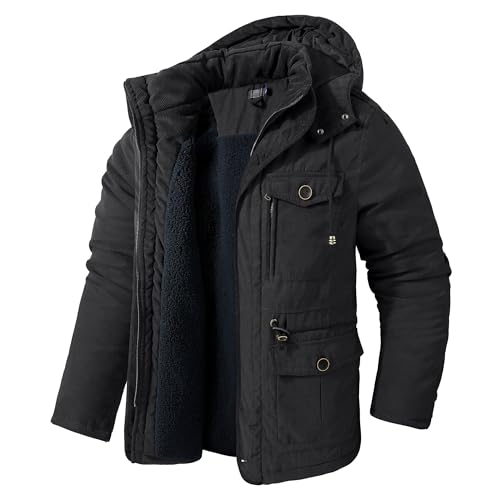 Parka mi-longue pour homme veste chaude pour sorties en plein air et ville