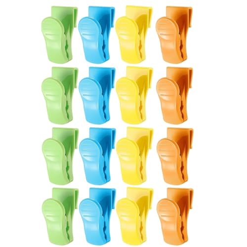 16-Pack Gridwall Hooks & Clips - Heavy Duty Display Hangers for Retail Stores, Sign Holders, Panel Wall Organizers for Home, Office, or Workshop Storage Solutions (Colorful)