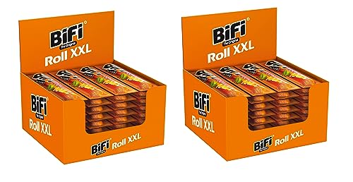 BiFi Roll XXL – 48er Pack (48 x 70 g) – Snack im Teigmantel – Herzhafter, großer Salami Fleischsnack – Snack im Teigmantel