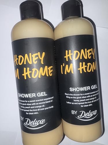 DELUXE Body Wash, 500ml, Multiple Fragrances Available - Relax, Mintilicious Tingle, Honey, Dizzy Rose (Honey I'M HOME 500ml x 2)
