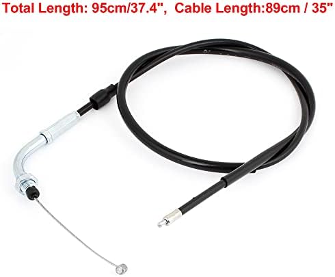 uxcell Motorcycle Spare Parts Black 37.4" Throttle Cable Wire image 4