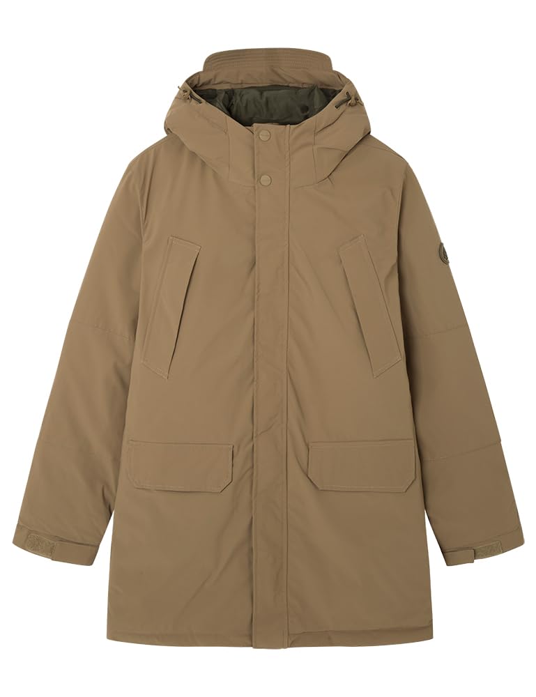 Abullonada Sorona Con Capucha Men's Parka Jacket
