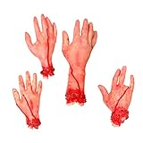 BESPORTBLE Skelett Hand Halloween Abgetrennte H?nde Set Gruselig Gebrochene K?rperteile Gebrochene H?nde Gruselig Schreckliche H?nde Requisite für Spukhaus Halloween Partyzubeh?r 4 Stück Gummihand