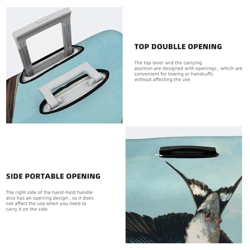 Vintage Elegant Swallow Elastic Travel Luggage Covers Dustproof Scratch-Resistant Suitcase Protector Fit 22-24 Inch3