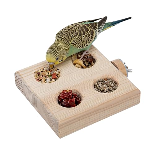 Juguetes para periquitos | Divertidos juegos de perforación de madera natural,Juguetes para jaula de pájaros | para gallinero aviario interior al aire libre balcón jardín