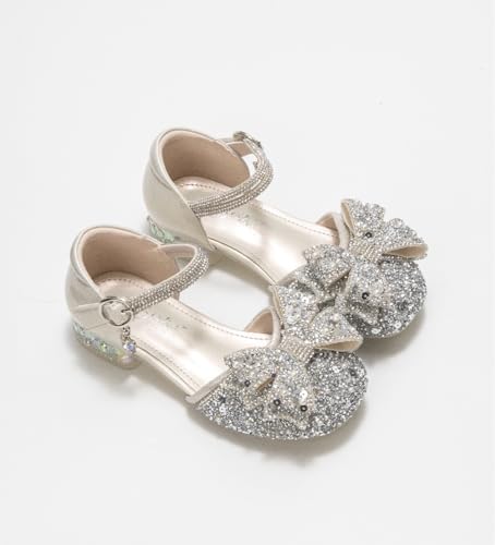 Toddler Girls Dress Sandals Glitter Flower Girl Mary Jane Flats Princess Wedding Party School Shoes for Little Kid3