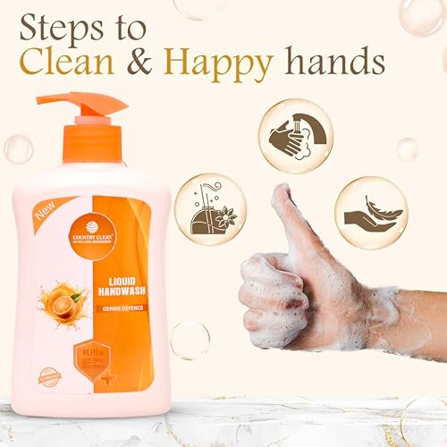 Image of Liquid Handwash - 250ml, Germ Protection and Antibacterial Orange Hand Wash, Soft on Hands with Refreshing Fragrance, Suitable for All Skin Types, Ideal for Daily Use