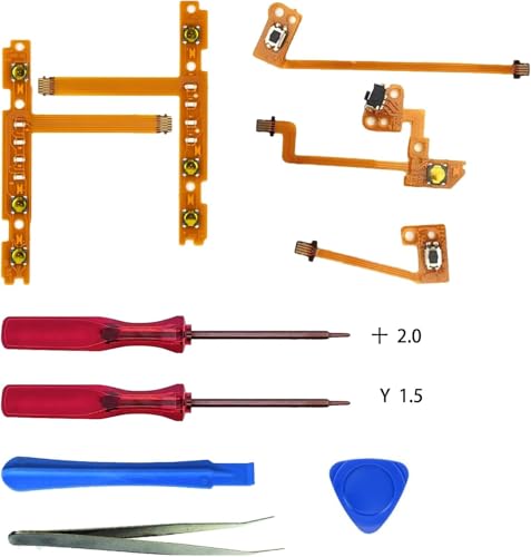 Lofthestar ジョイコン 修理 【5 in 1+道具5点セット】switch コントローラー 修理 左/右SL SR ボタンキーフレックスケーブル L ZL/ZR キーフレックスケーブル 交換用部品 ニンテンドースイッチNS Joy-CON スイッ