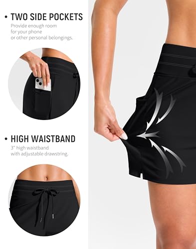 G Gradual Women's 4" High Waisted Swim Board Shorts with Pockets Quick Dry Swimming Swimsuit Bathing Suit Bottoms for Women4