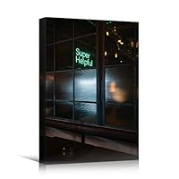 Canvas Wall Art Light Quotes Bedroom Industrial Inspirational Modern Art Multicolor Neon Photography Quotes Urban - 12x18 inches