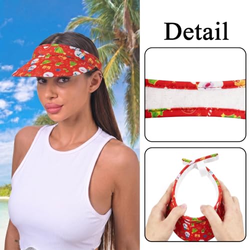 Image of Sun Visor Hats Women Wide Brim Adjustable Clip On Visors Beach Men Hat