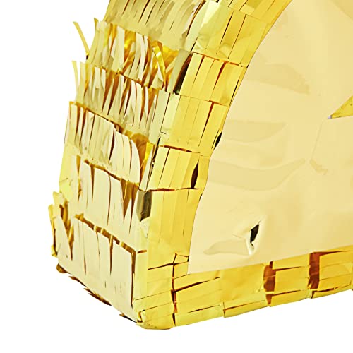 Gold Foil Number 2 Pinata For 2Nd Birthday Party Decorations, Centerpieces, Anniversary Celebrations (Small, 16 X 10.5 X 3 In) #TOP4
