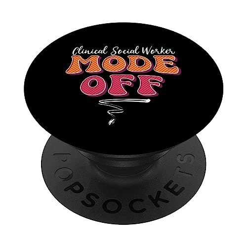 Clínico Social Worker Mode Off Vacation Funny PopSockets PopGrip Intercambiable