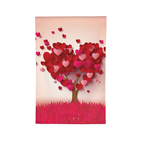 Drapeau de jardin arbre de cœur de haute qualité double face durable - 6
