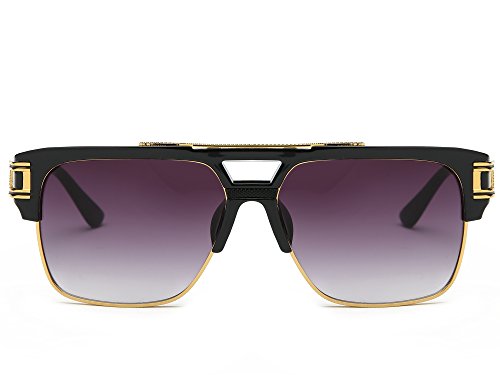 Image of Allt Square Aviator Large Fashion Sunglasses For Men Women Goggle Alloy Frame Glasses