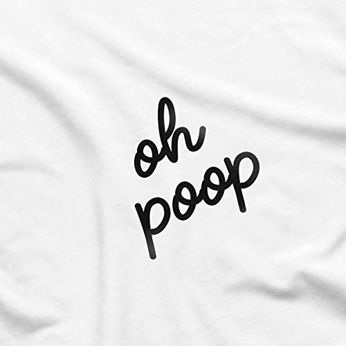 Printique Onesie Organic Baby One Piece Short Sleeve Bodysuit 0-12 Months - Funny Sarcastic (Oh Poop, 6-9 Months) #TOP4