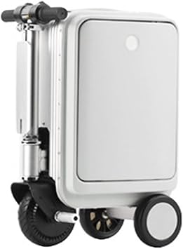 Smart Electric Luggage, Portable Rideable Suitcase, Aluminum Frame Suitcase, 20L Capacity, Load 264 LBs, One-Button Telescopic, TSA Coded Lock, Removable Battery, for Travel and Vacation,Silver